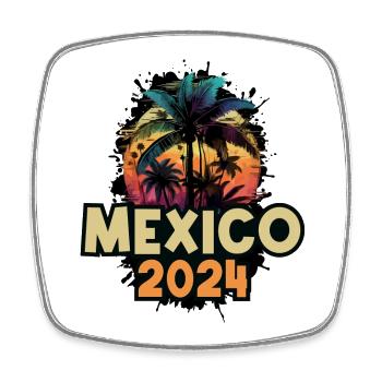 Mexiko 2024 Urlaub Spruch - Viereckiger Kühlschrankmagnet - Weiß - Vorne