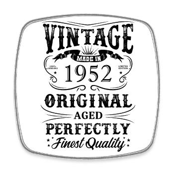 Vintage Made In 1952 72 Years Of Being Awesome - Square fridge magnet - white - Front