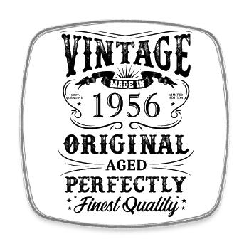 Vintage Made In 1956 68 Years Of Being Awesome - Square fridge magnet - white - Front