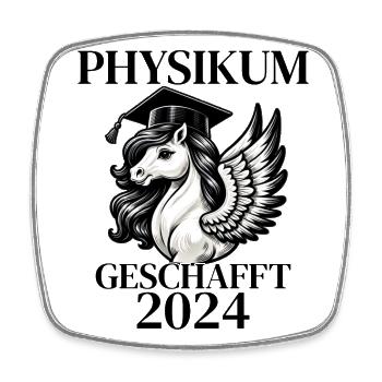 Physikum geschafft!!! Medizinstudent Universität - Viereckiger Kühlschrankmagnet - Weiß - Vorne