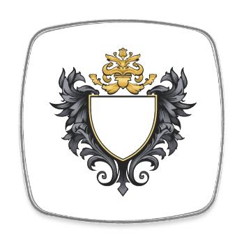 Wappen Symbol - Viereckiger Kühlschrankmagnet - Weiß - Vorne