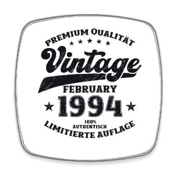 30th Birthday Husband Vintage February Vintage 1994 - Square fridge magnet - white - Front