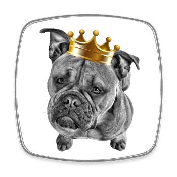 Bulldog Old English Bulldog Dog Dogs - Square fridge magnet - white - Front