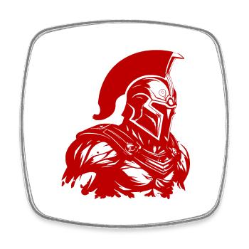 Spartan Gladiator Bodybuilding Gym - Magnet carré - blanc - Devant
