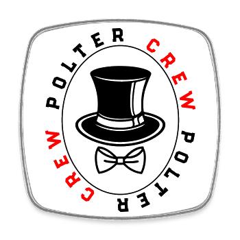 Polter Crew Engagement Wedding - Square fridge magnet - white - Front