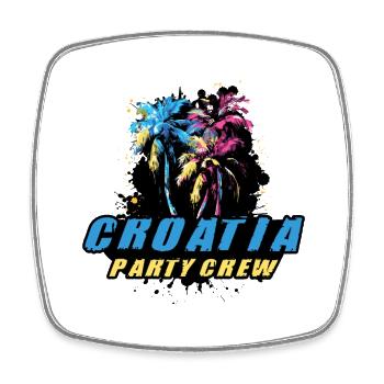 Croatia Party Crew Holiday Saying - Square fridge magnet - white - Front