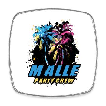 Malle Party Crew Dicton De Vacances - Magnet carré - blanc - Devant