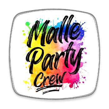 Malle Party Crew Bunt Klecks Mallorca - Square fridge magnet - white - Front