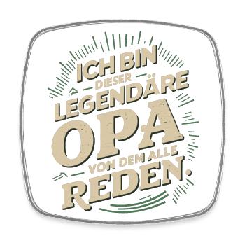 Legendärer Opa Retro Spruch Design - Viereckiger Kühlschrankmagnet - Weiß - Vorne