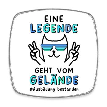 Ausbildung Geschafft Abschiedsgeschenk 2024 - Viereckiger Kühlschrankmagnet - Weiß - Vorne