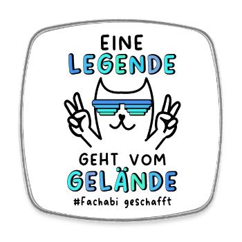 Fachabi Geschafft 2024 Fachabitur Bestanden - Viereckiger Kühlschrankmagnet - Weiß - Vorne