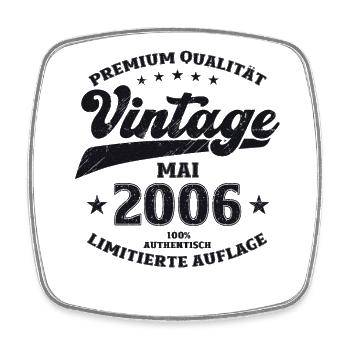 Vintage May 2006 Vintage 2006 Birthday 2006 - Square fridge magnet - white - Front