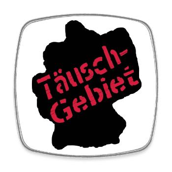 täuschgebiet - Viereckiger Kühlschrankmagnet - Weiß - Vorne