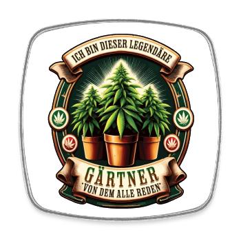 Je suis ce jardinier légendaire du cannabis - Magnet carré - blanc - Devant