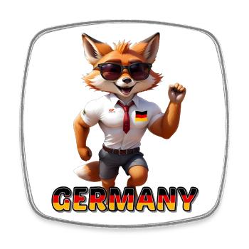 Deutschland - Viereckiger Kühlschrankmagnet - Weiß - Vorne