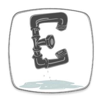 rohr e - Viereckiger Kühlschrankmagnet - Weiß - Vorne