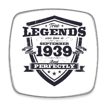 85th Birthday Original August 1939 Born 1939 - Square fridge magnet - white - Front