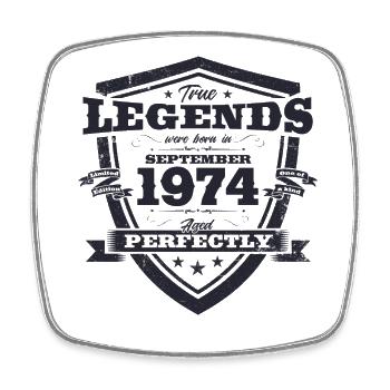 50th Birthday Original August 1974 Born 1974 - Square fridge magnet - white - Front