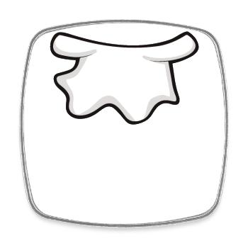 Spooky Ghost Halloween Costume Disguise - Square fridge magnet - white - Front