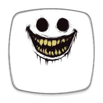 Halloween Costume Horror - Scary Grin - Square fridge magnet - white - Front