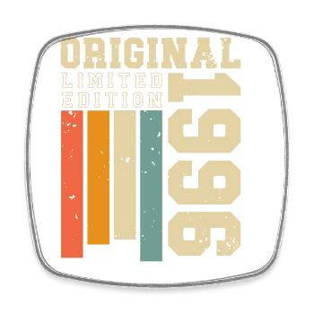 Jahrgang 1996 geboren Vintage Retro Geburtstag - Viereckiger Kühlschrankmagnet - Weiß - Vorne