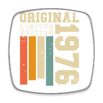 Vintage 1976 Born Vintage Retro Birthday - Square fridge magnet - white - Front