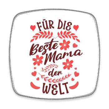 Beste Mama der Welt - Viereckiger Kühlschrankmagnet - Weiß - Vorne