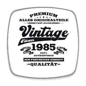 40ème anniversaire cadeau mari Original février 1985 - Magnet carré - blanc - Devant