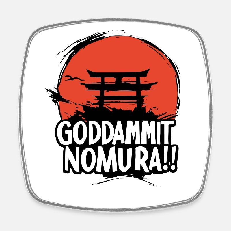 Goddammit Nomura – Torii Design - Viereckiger Kühlschrankmagnet - Weiß