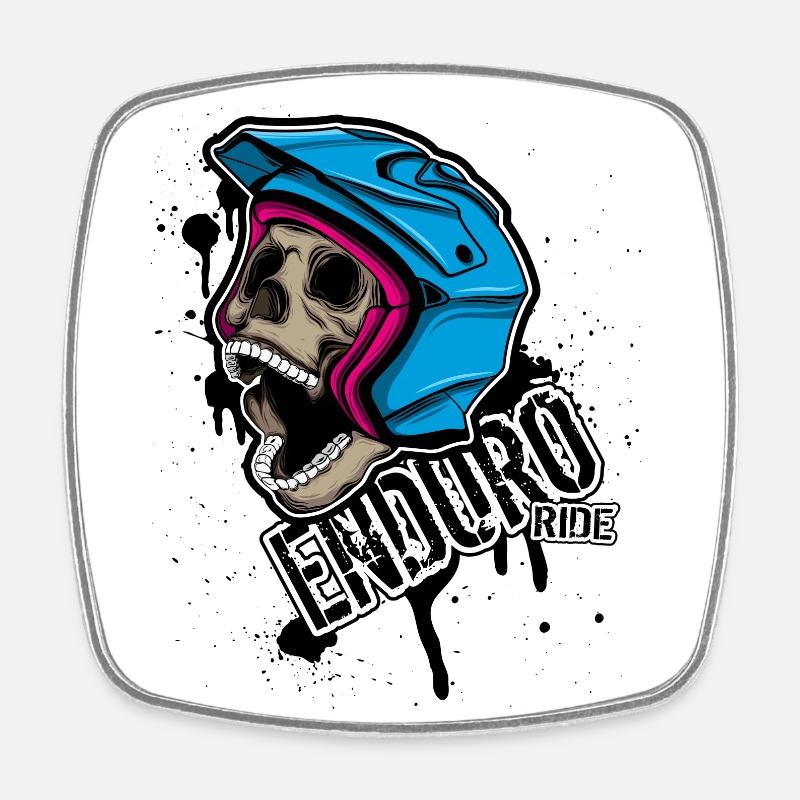 Enduro tour - Magnet carré - blanc