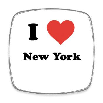 I Love New York - Square fridge magnet - white - Front