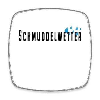 Schmuddelwetter Regen Winter Herbst Hamburg Norden - Viereckiger Kühlschrankmagnet - Weiß - Vorne