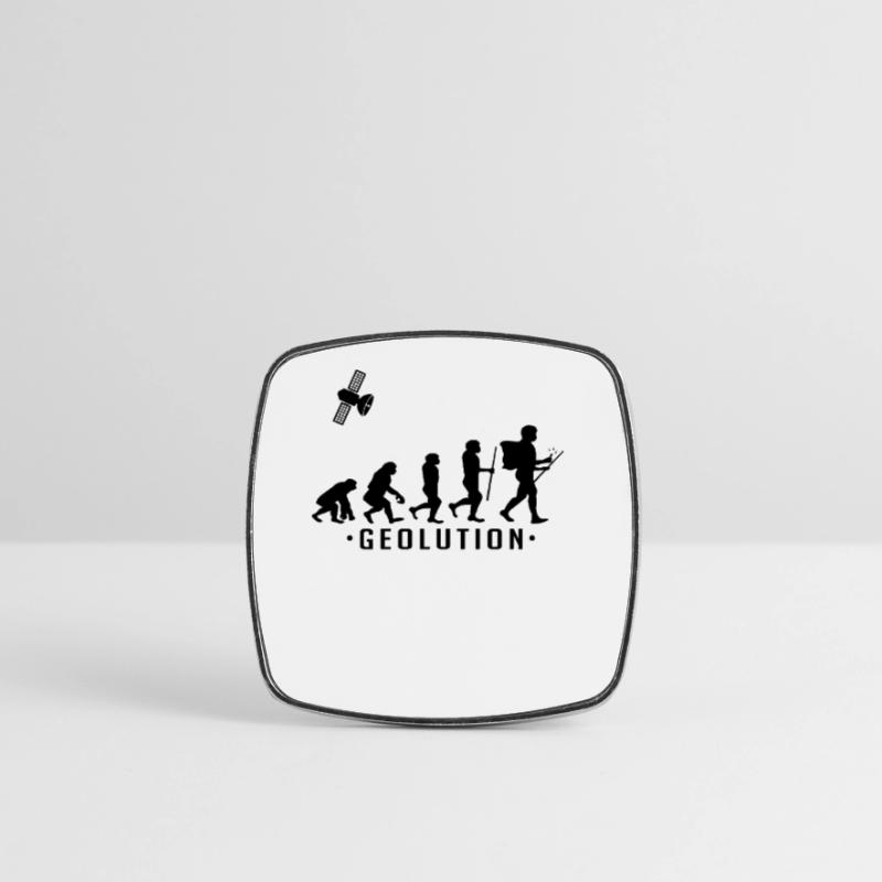 Geocaching evolution Shirt Geolution Viereckiger Kühlschrankmagnet