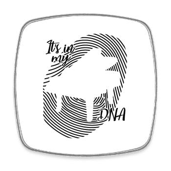 Music piano fingerprint - Square fridge magnet - white - Front