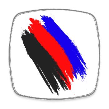 Polyamorie Flagge Polyamorös Fahne Pride Polyamory - Viereckiger Kühlschrankmagnet - Weiß - Vorne