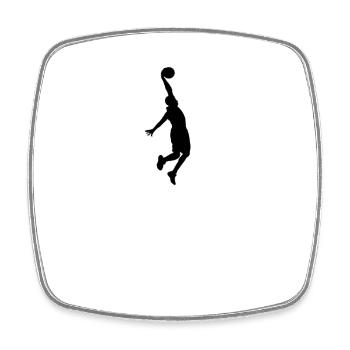 Basketball Spieler geschenkideen Silhouette - Viereckiger Kühlschrankmagnet - Weiß - Vorne