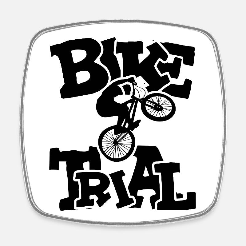 Essai de vélo d’équilibre et de contrôle - Magnet carré - blanc