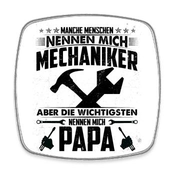 Mechaniker Papa manche Menschen nennen mich - Viereckiger Kühlschrankmagnet - Weiß - Vorne