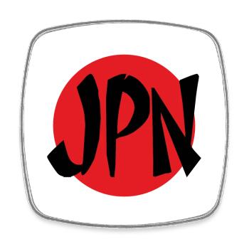 Kultur und Tradition Japan - Viereckiger Kühlschrankmagnet - Weiß - Vorne