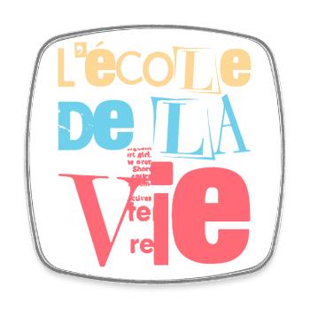Experiences and Growth: School of Life - Square fridge magnet - white - Front