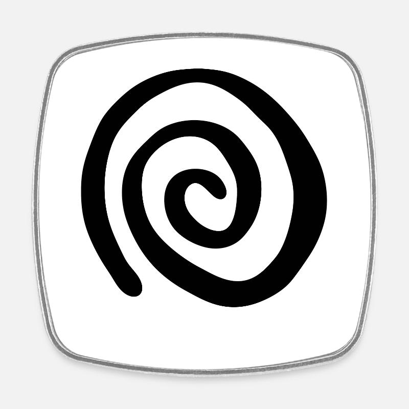 Muster und Illusion Hypnose Spirale - Viereckiger Kühlschrankmagnet - Weiß