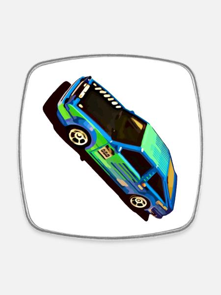 Drift toys 86 Trueno - cars drift tuning - Square fridge magnet - white