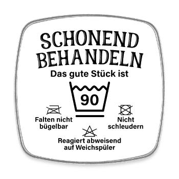Schonend Behandeln Neunzig Geschenk 90. Geburtstag - Viereckiger Kühlschrankmagnet - Weiß - Vorne