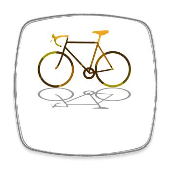 Rennrad - Fahrräder Radsport - Viereckiger Kühlschrankmagnet - Weiß - Vorne