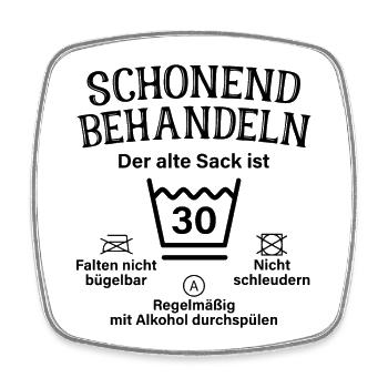 Schonend Behandeln Sack Geschenk 30. Geburtstag - Viereckiger Kühlschrankmagnet - Weiß - Vorne