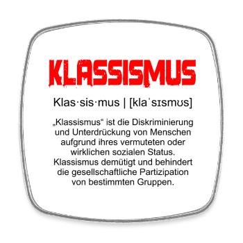 Eine Definition - Klassismus - Viereckiger Kühlschrankmagnet - Weiß - Vorne