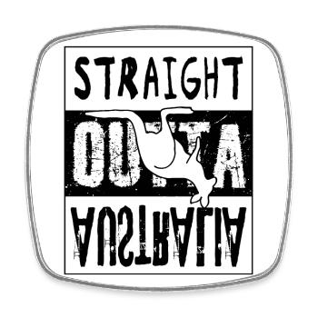 directly from australia - Square fridge magnet - white - Front