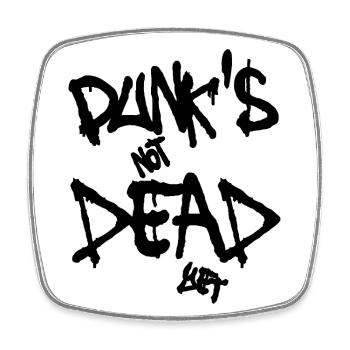 Punk ist noch nicht tot - Viereckiger Kühlschrankmagnet - Weiß - Vorne