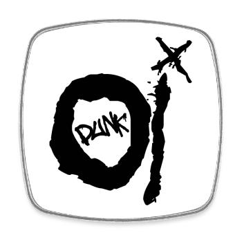 Oi Punk - Viereckiger Kühlschrankmagnet - Weiß - Vorne