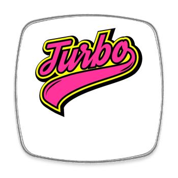 Turbo - Square fridge magnet - white - Front